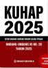KUHAP 2025 (Undang-Undang RI Nomor 20 Tahun 2025)